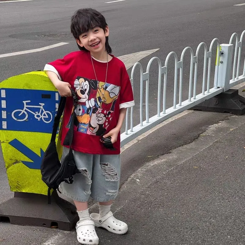 【90-160cm】トレンド感満点 カジュアル 快適 カートゥーン クール 男の子 半袖 Ｔシャツ