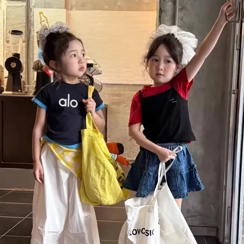 【90-150cm】お気に入り 新作 好感度UP  カジュアル トレンド  女の子 半袖 Ｔシャツ