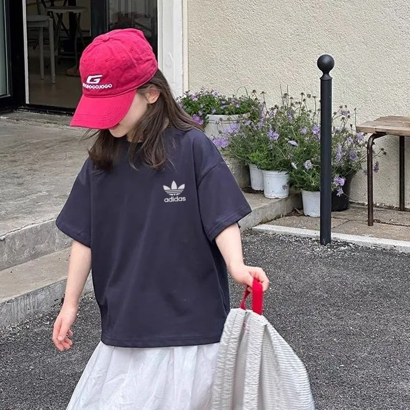 【90-160cm】絶対見逃さないで 大注目 カジュアル プリント 女の子 半袖 Ｔシャツ