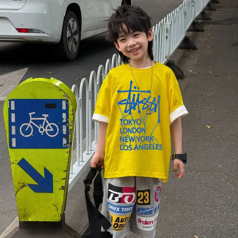 【90-160cm】存在感アップ  大人気  カジュアル 着やすい 男の子 半袖 Ｔシャツ