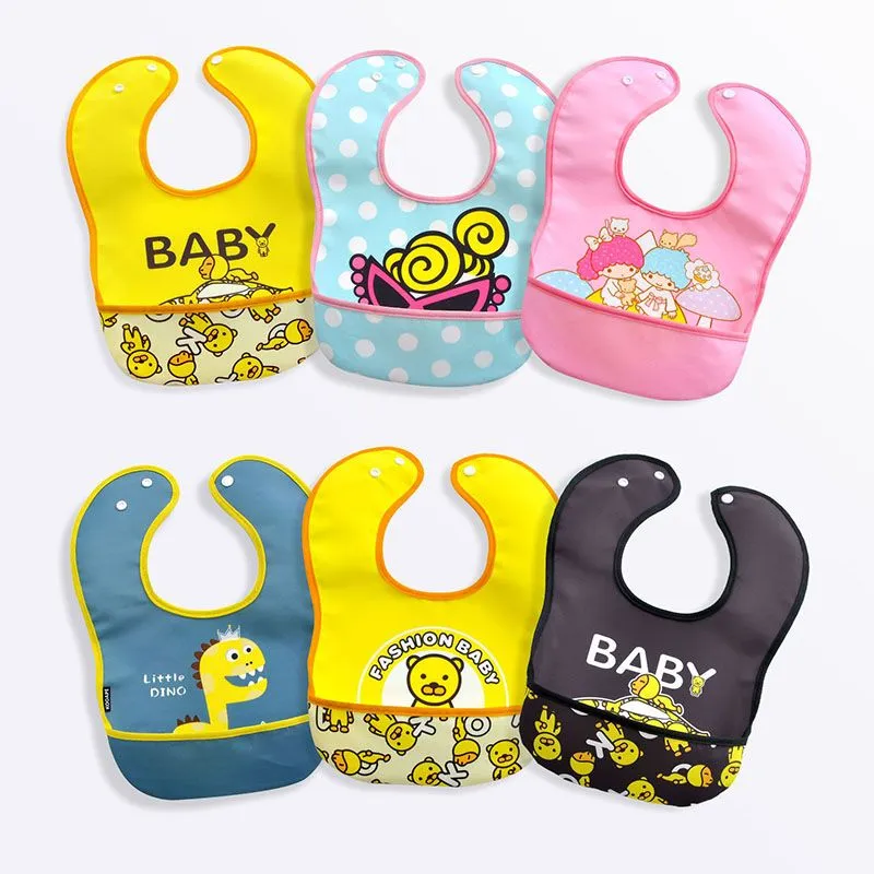 【激安1円！！】絶対見逃さないで 可愛い キャラクター柄 汚れ防止 防水加工 ベビー お食事スタイ