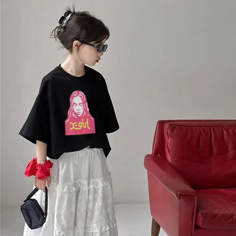 【90-160cm】毎日着たくなる おしゃれ プリント 合わせやすい 女の子 半袖 Ｔシャツ