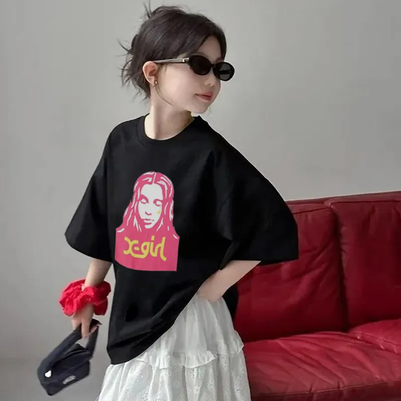 【90-160cm】毎日着たくなる おしゃれ プリント 合わせやすい 女の子 半袖 Ｔシャツ