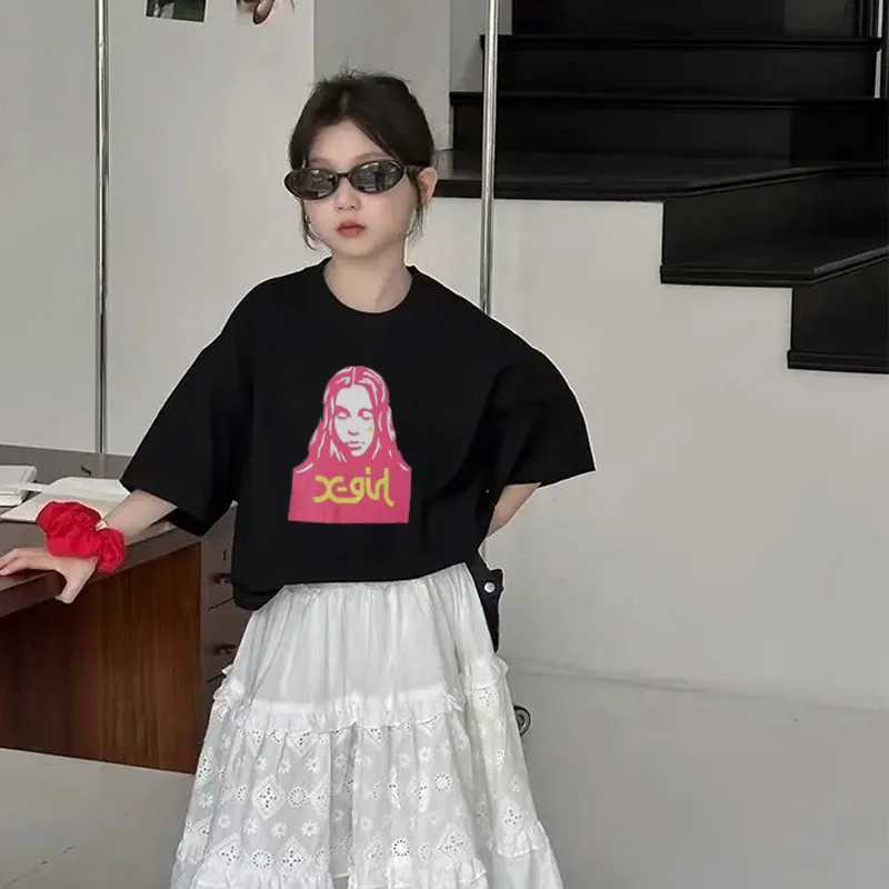 【90-160cm】毎日着たくなる おしゃれ プリント 合わせやすい 女の子 半袖 Ｔシャツ