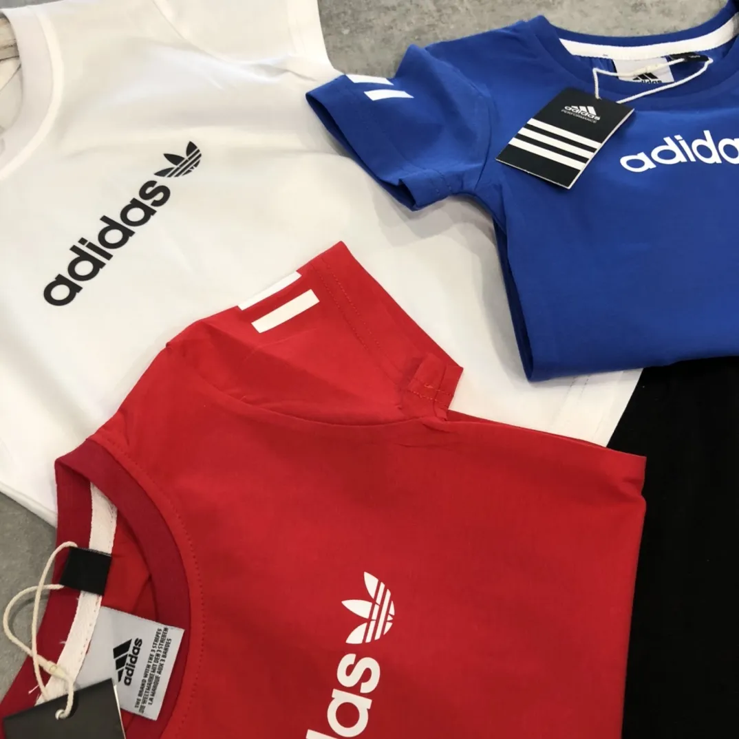 【90-150cm】二点セット 絶対見逃さないで シンプル 定番 カジュアル 半袖 Ｔシャツ＋ショートパンツ セットアップ