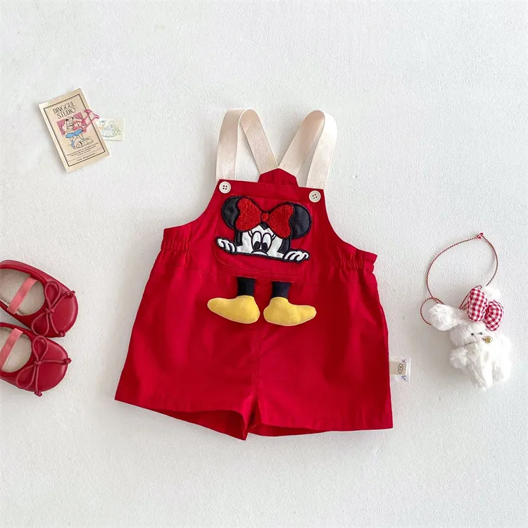 【73-120cm】二点セット 単品注文OK 可愛い シンプル 着やすい ベビー タンクトップ＋サロペット セットアップ