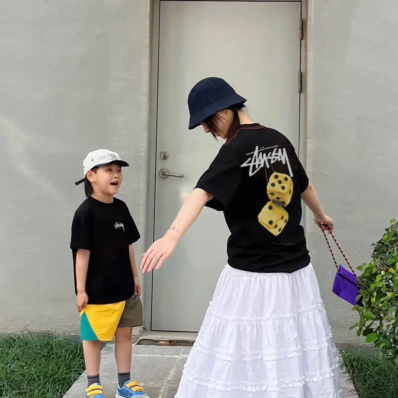 【90-160cm+親サイズ】絶対欲しい 大活躍 カジュアル ユニセックス 親子ペア 半袖 Ｔシャツ
