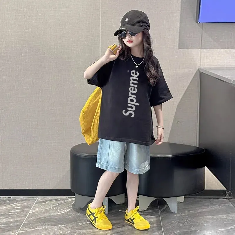 【90-160cm】人気爆発中 爆売れ中 アルファベット シンプル  女の子 半袖 Ｔシャツ