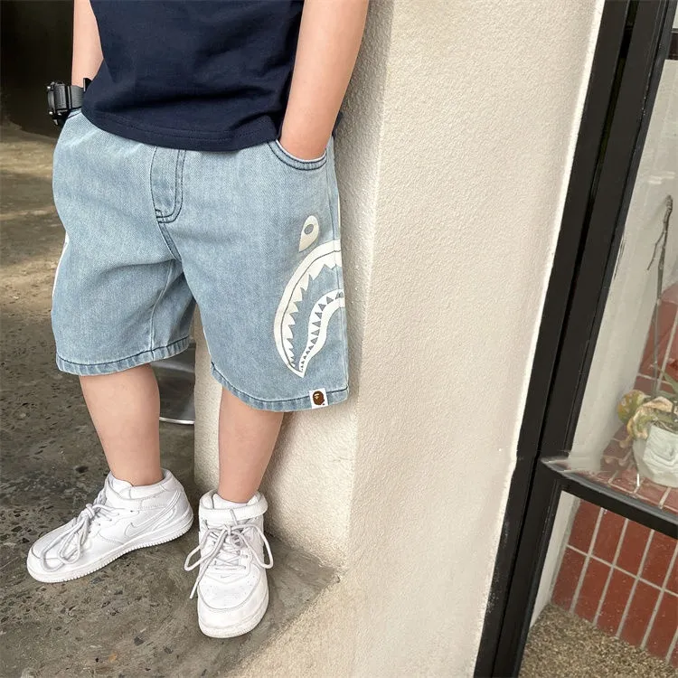 【90-150cm】これを逃す手はない 爆売れ中 カッコイイ 履きやすい 男の子 デニム ショートパンツ