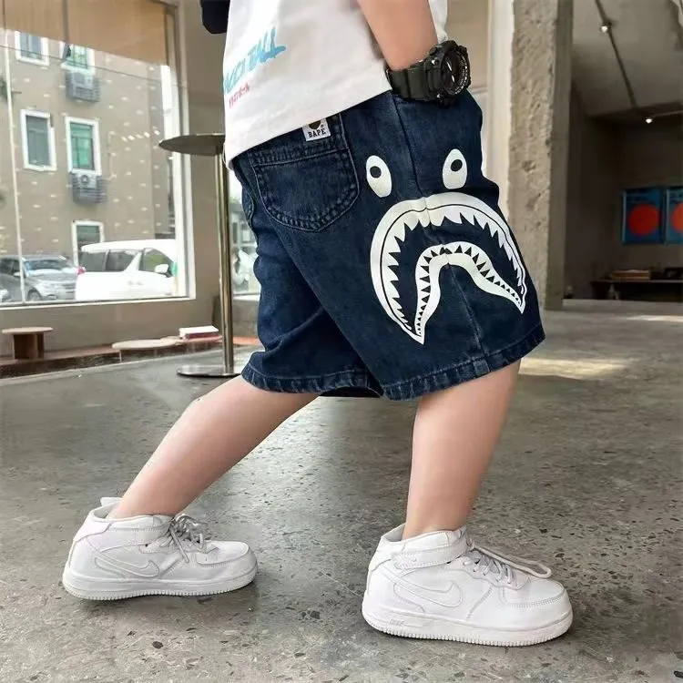 【90-150cm】これを逃す手はない 爆売れ中 カッコイイ 履きやすい 男の子 デニム ショートパンツ