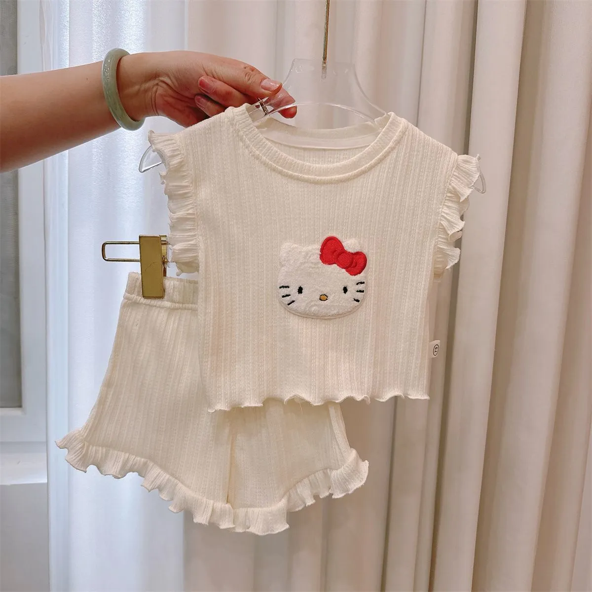 【73-100cm】二点セット 単品注文OK 口コミ高評価 可愛いフリル 着心地抜群 ベビー タンクトップ＋ショートパンツ セットアップ