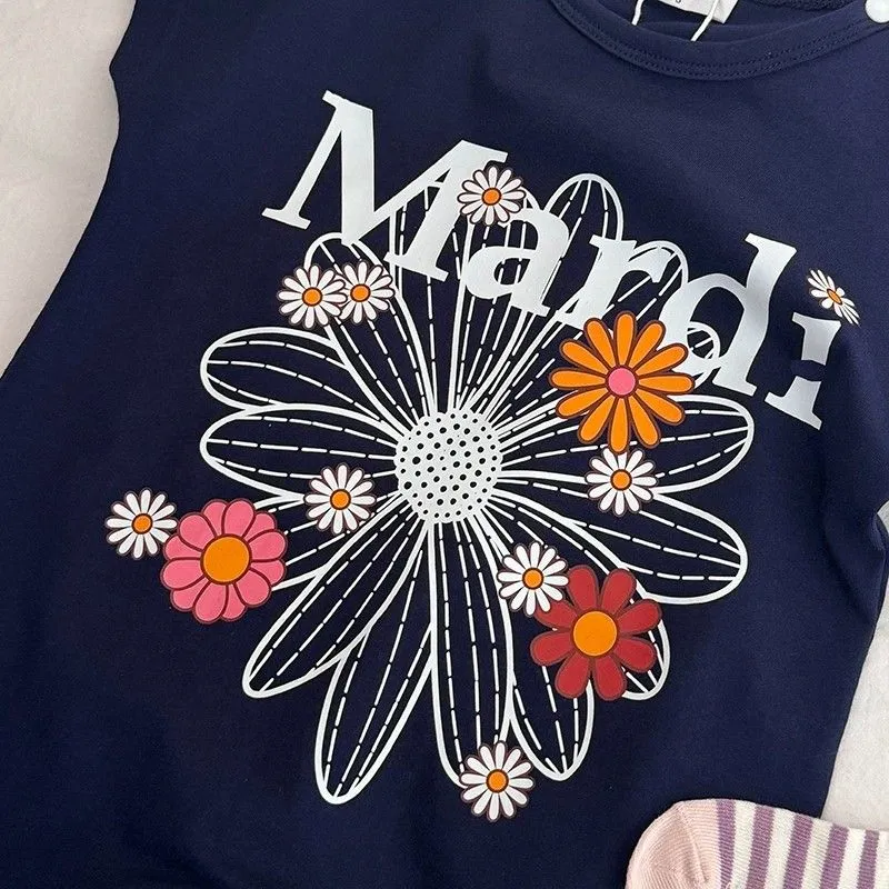 【66-100cm】人気爆発中 大好評 トレンド カジュアル 着心地抜群 花柄 ベビー 半袖 ロンパース