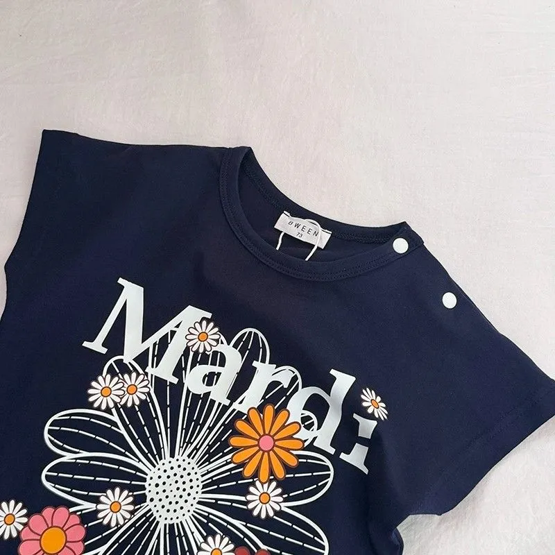 【66-100cm】人気爆発中 大好評 トレンド カジュアル 着心地抜群 花柄 ベビー 半袖 ロンパース