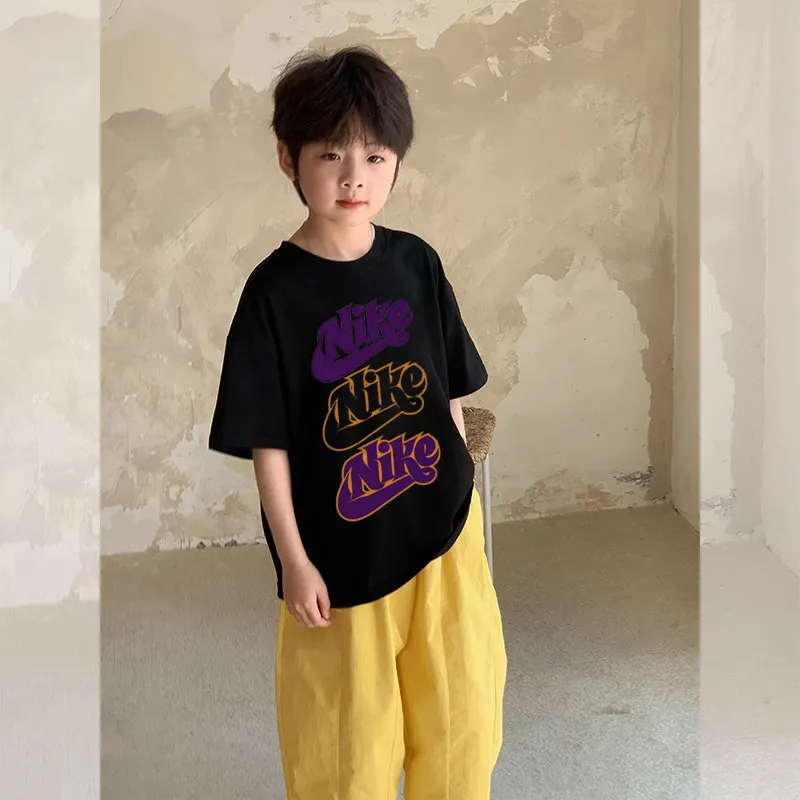 【90-160cm】見逃し厳禁 通気性 高品質  ストリート 男の子 半袖 Ｔシャツ