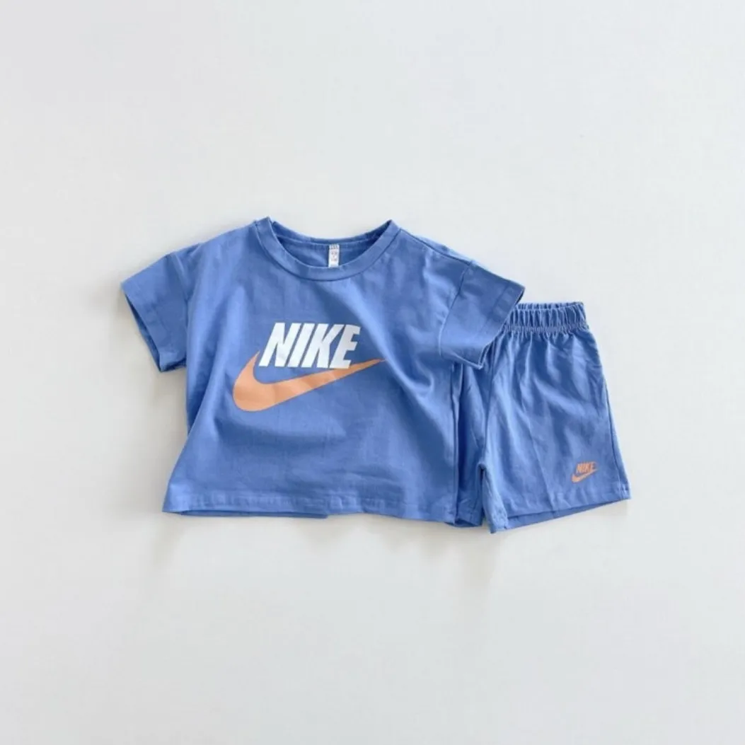 【80-130cm】二点セット 元気いっぱい カジュアル 快適 多色展開 半袖 Ｔシャツ＋ショートパンツ セットアップ