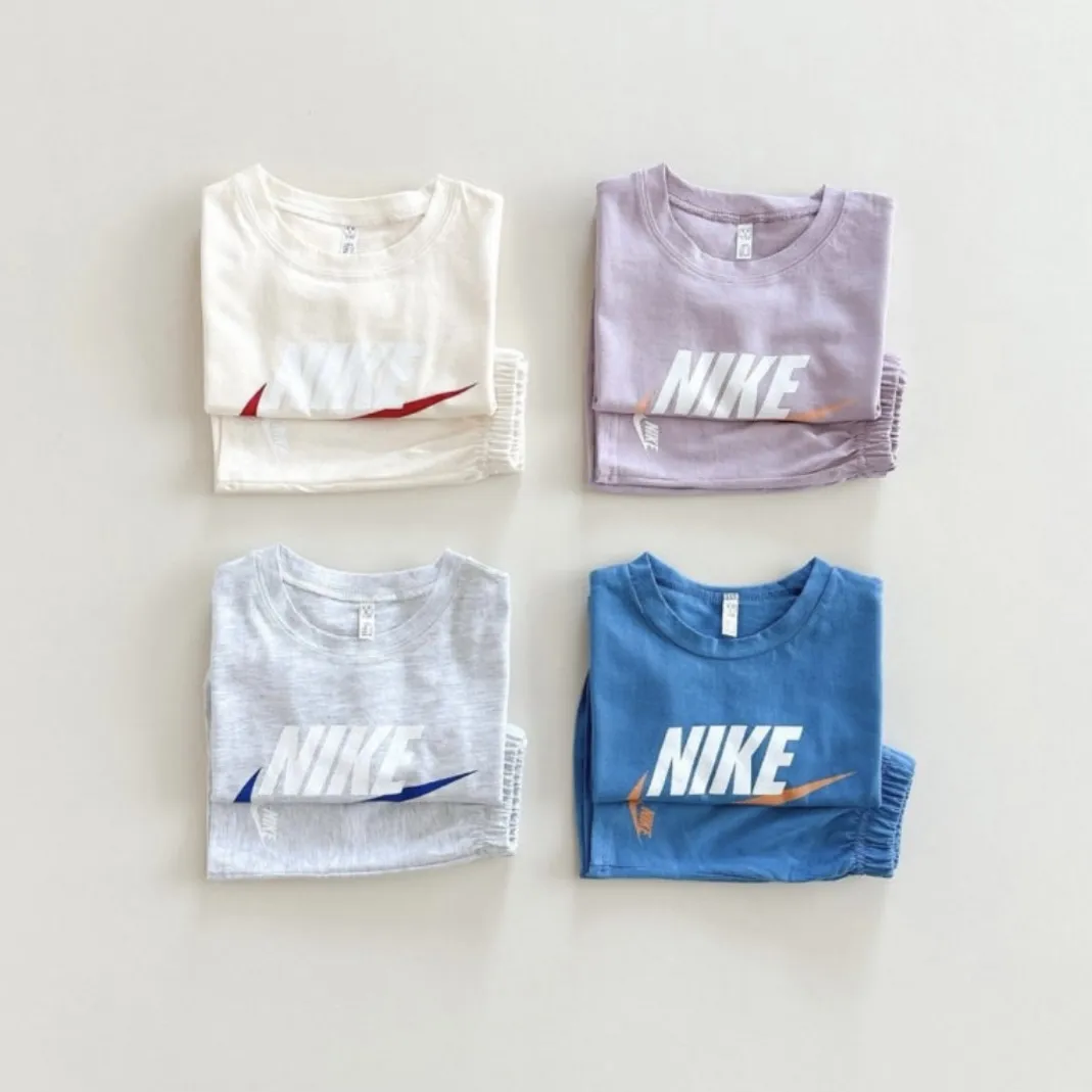 【80-130cm】二点セット 元気いっぱい カジュアル 快適 多色展開 半袖 Ｔシャツ＋ショートパンツ セットアップ