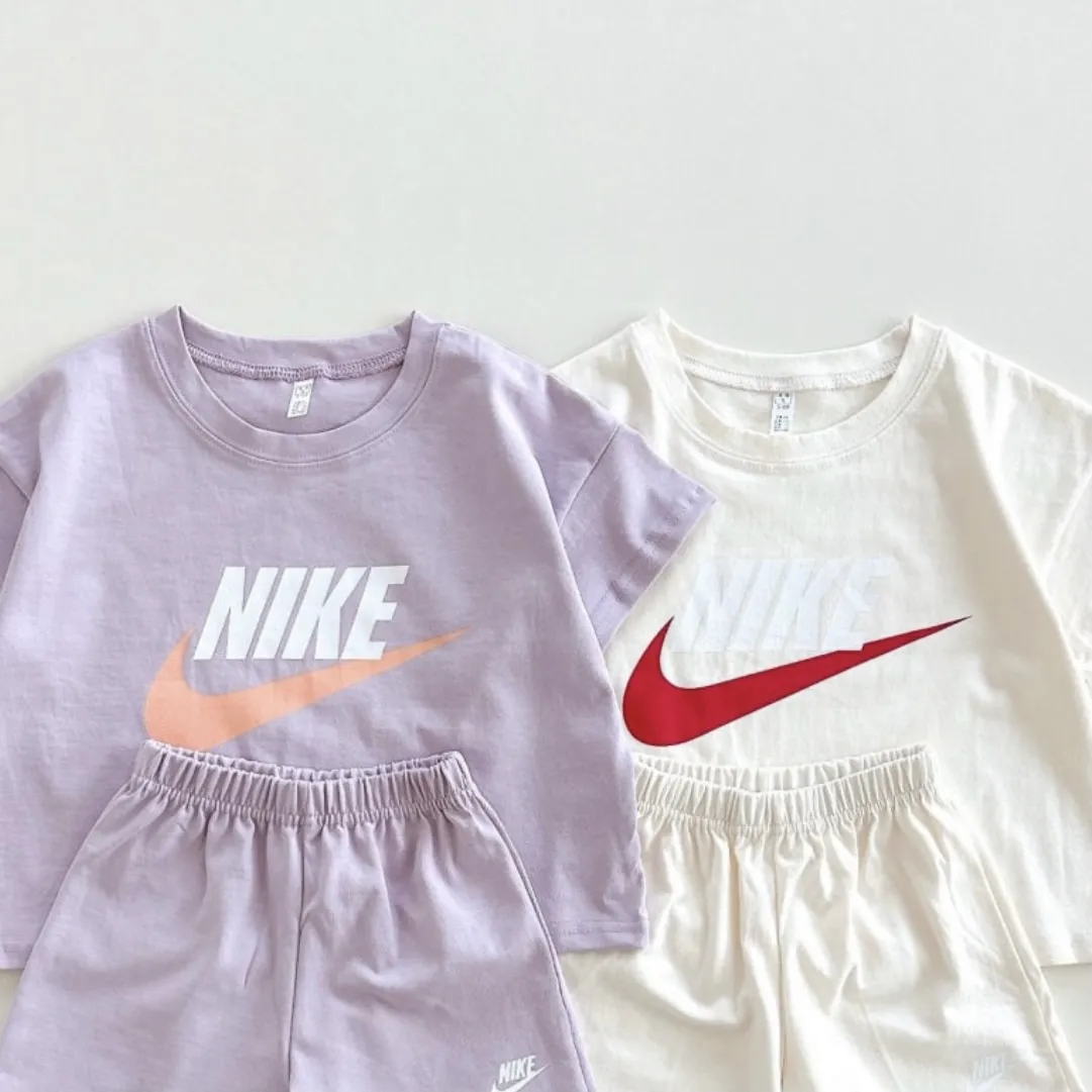 【80-130cm】二点セット 元気いっぱい カジュアル 快適 多色展開 半袖 Ｔシャツ＋ショートパンツ セットアップ