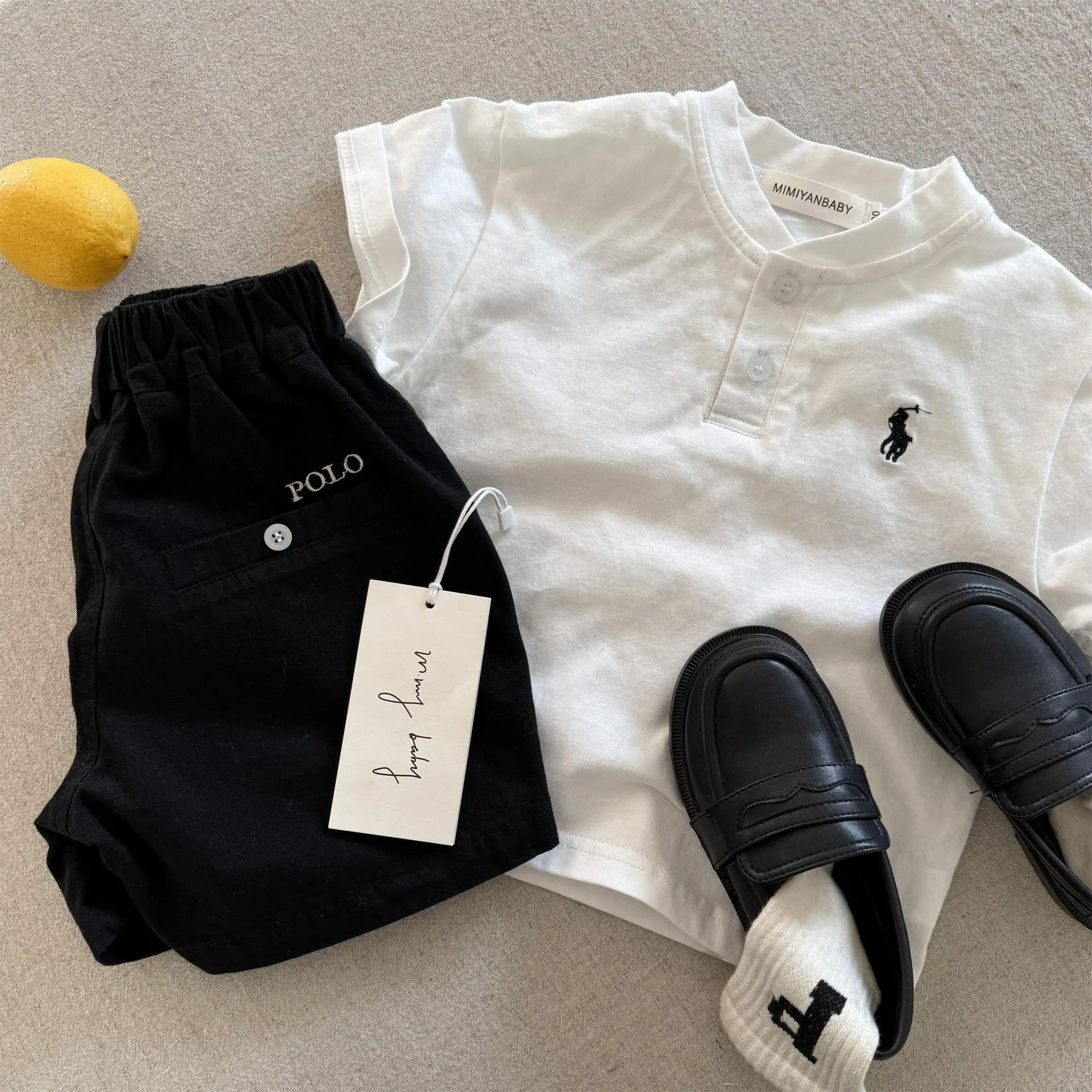 【90-140cm】今季大注目 シンプル トレンド 合わせやすい 着せやすい 半袖 ショートパンツ