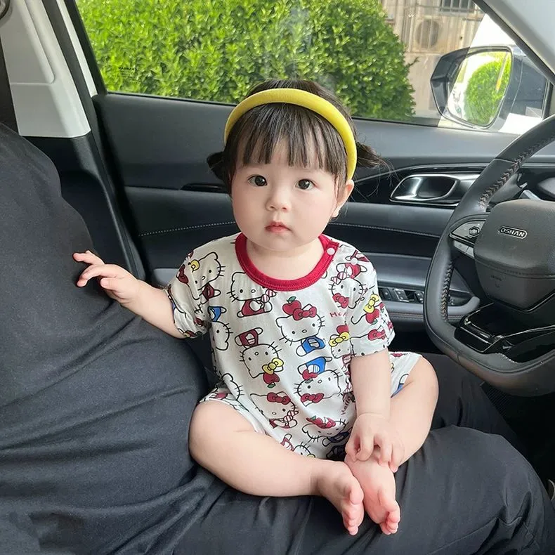 【66-100cm】好感度UP かわいさ満点 着心地抜群 カートゥーン ベビー 半袖 ロンパース