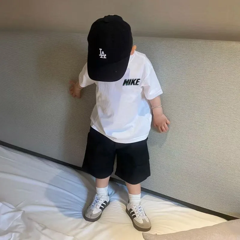 【90-160cm】二点セット 単品注文OK デイリー使いに最適 動きやすさ抜群 半袖 Ｔシャツ+ショートパンツ セットアップ