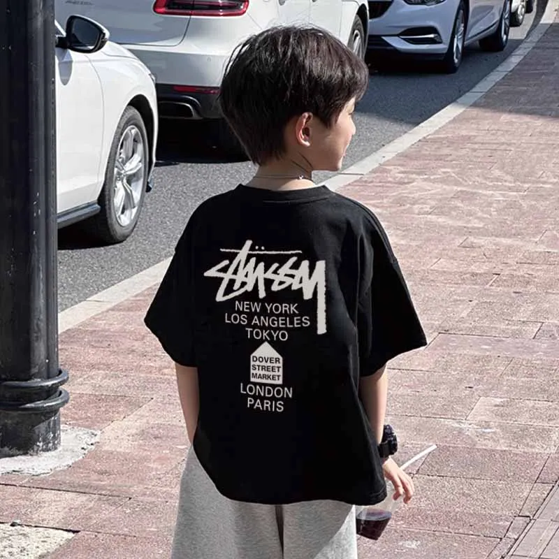 【90-160cm】これを逃す手はない 大人気 カジュアル アルファベット 男の子 半袖 Ｔシャツ