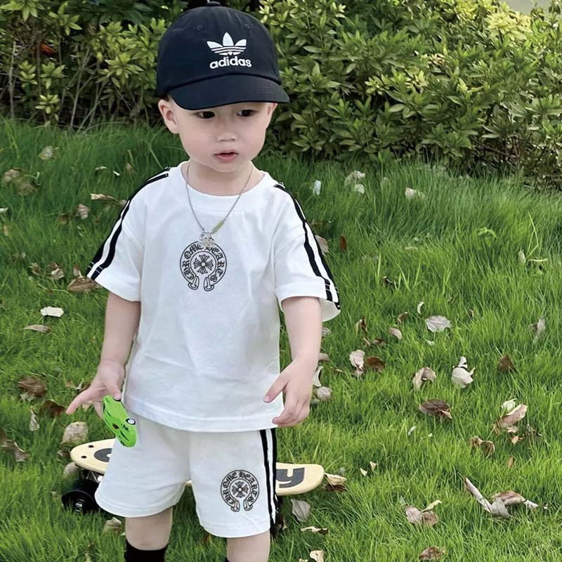 【80-160cm】二点セット 単品注文可 シンプル 定番 半袖Ｔシャツ＋ショートパンツ セットアップ