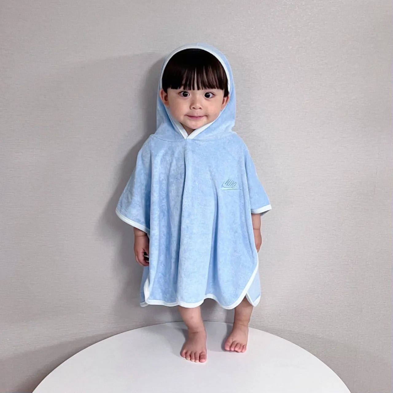 【1-6歳】絶対欲しい ナチュラル シンプル 柔らか素材 吸水速乾 キッズ フード付き バスローブ