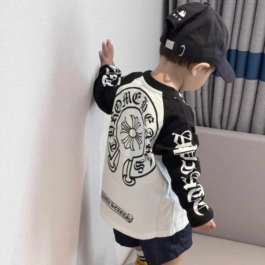 【110-170cm】毎日着たくなる 新作 カジュアル 合わせやすい トレンド  長袖 Ｔシャツ