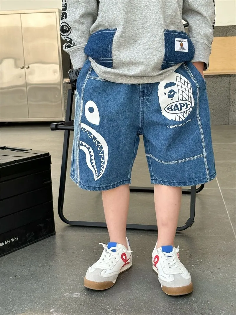 【100-160cm】ストリート感満載 大活躍 カジュアル ゆったり 履きやすい ショートパンツ