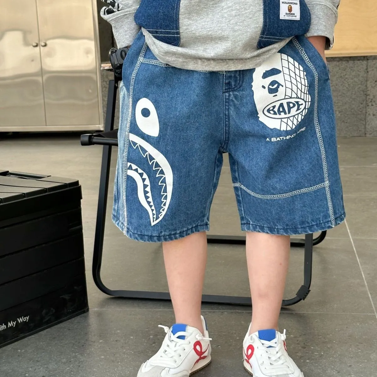 【100-160cm】ストリート感満載 大活躍 カジュアル ゆったり 履きやすい ショートパンツ