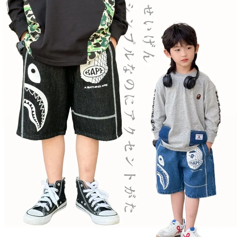 【100-160cm】ストリート感満載 大活躍 カジュアル ゆったり 履きやすい ショートパンツ