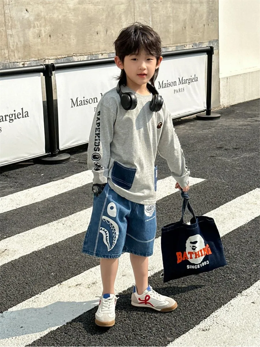 【100-160cm】ストリート感満載 大活躍 カジュアル ゆったり 履きやすい ショートパンツ