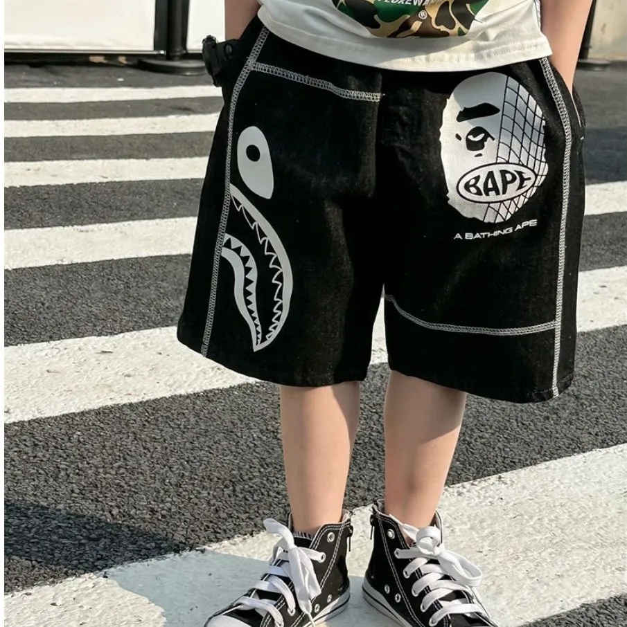 【100-160cm】ストリート感満載 大活躍 カジュアル ゆったり 履きやすい ショートパンツ