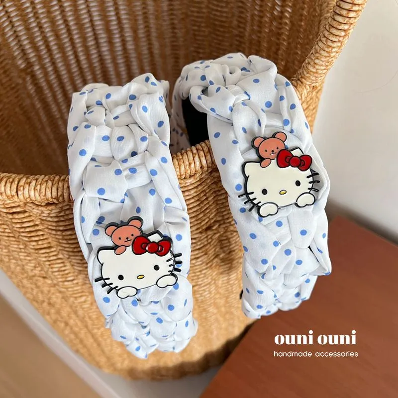 美人度アップ 大注目 おしゃれ 水玉 可愛い 合わせやすい ヘアアクセサリー カチューシャ