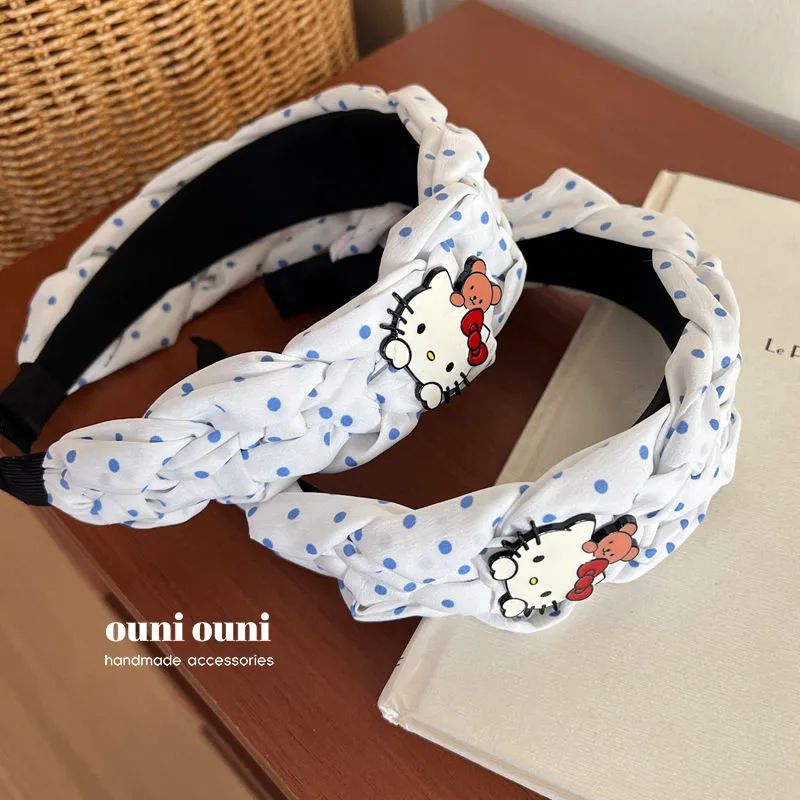 美人度アップ 大注目 おしゃれ 水玉 可愛い 合わせやすい ヘアアクセサリー カチューシャ