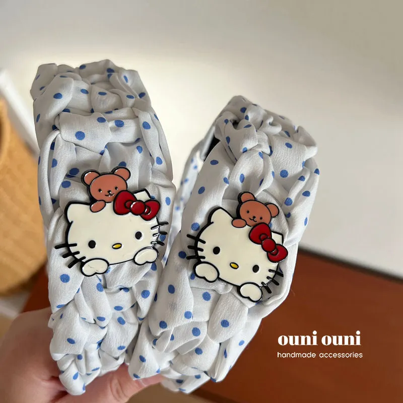 美人度アップ 大注目 おしゃれ 水玉 可愛い 合わせやすい ヘアアクセサリー カチューシャ