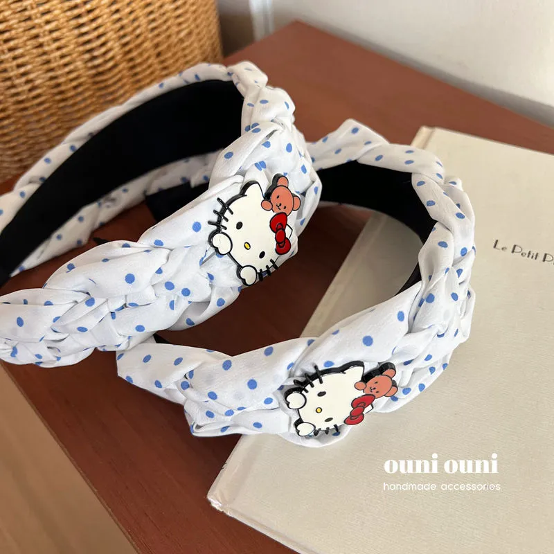 美人度アップ 大注目 おしゃれ 水玉 可愛い 合わせやすい ヘアアクセサリー カチューシャ