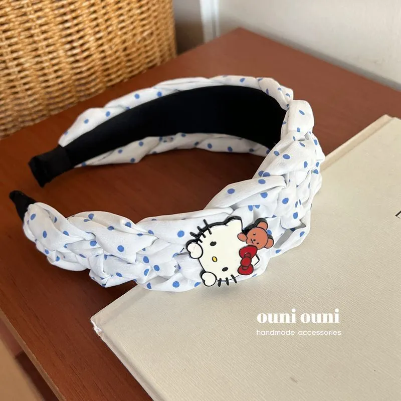 美人度アップ 大注目 おしゃれ 水玉 可愛い 合わせやすい ヘアアクセサリー カチューシャ