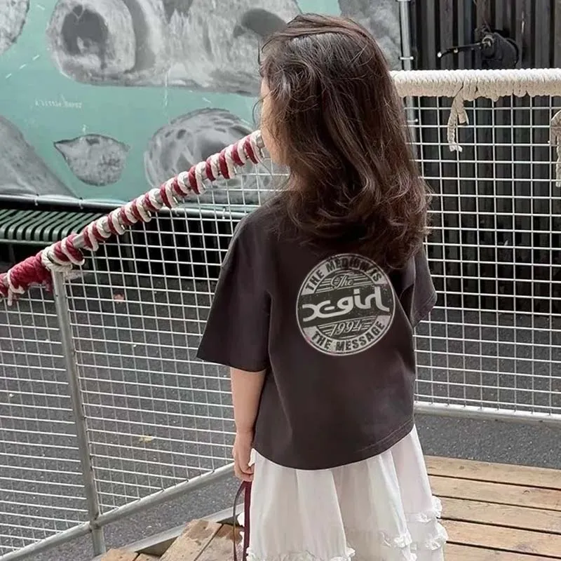 【90-160cm】取り入れたい 好感度UP オシャレ カジュアル 女の子 半袖 Ｔシャツ