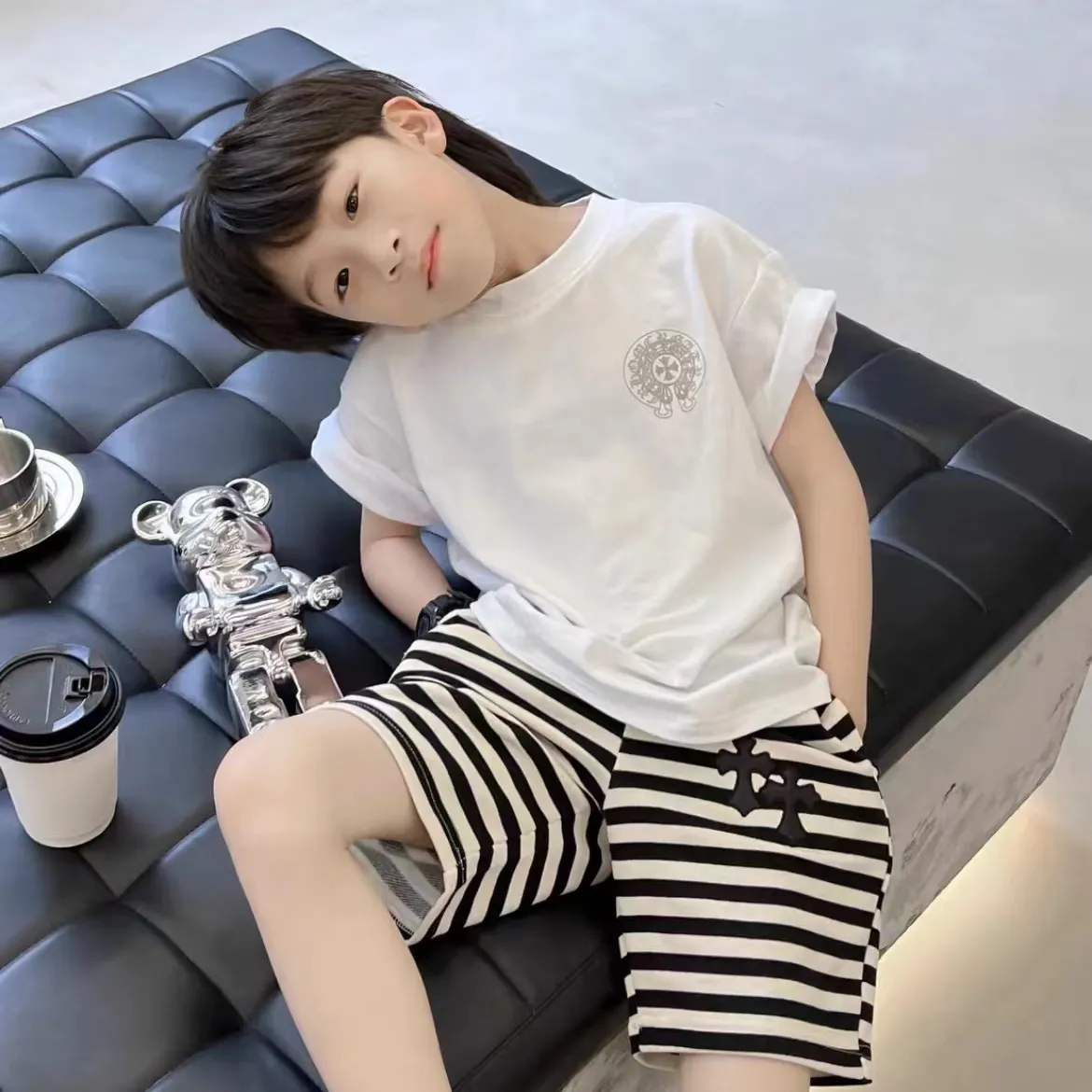 【90-160cm+親サイズ】人気爆発中 今季大注目 スタイリッシュ 親子ペア 半袖 Ｔシャツ