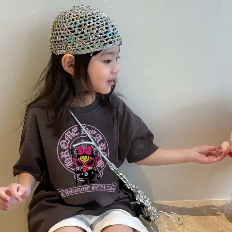 【90-160cm】毎日着たくなる 好感度UP プリント 快適 クール 女の子 半袖Ｔシャツ/ショートパンツ