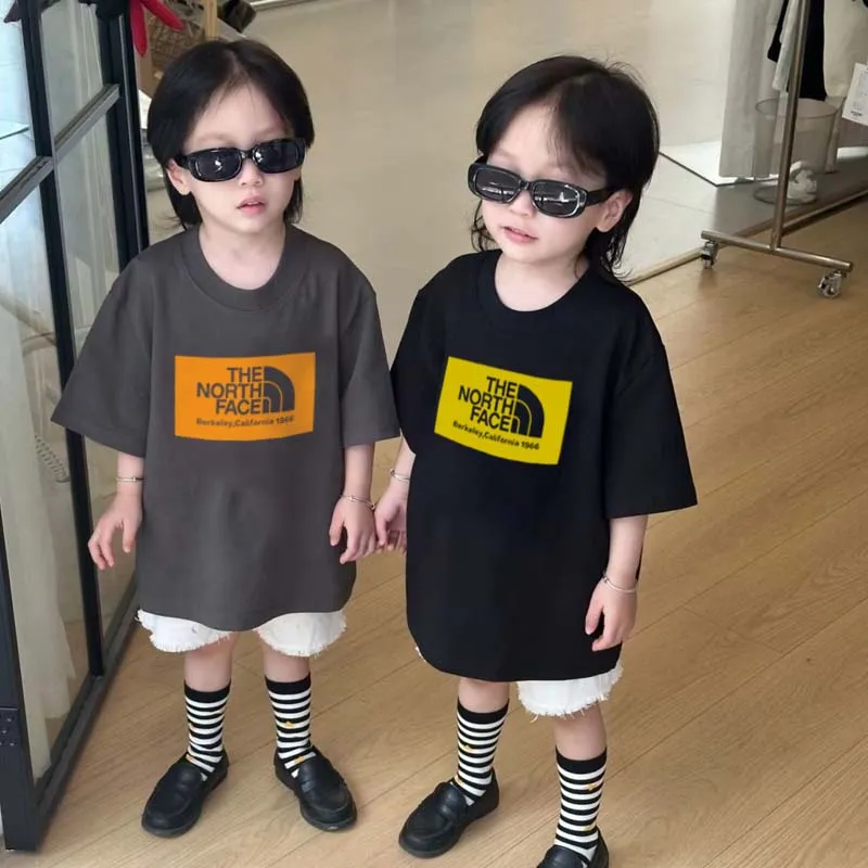 【90-160cm】リラックス感ある トレンド  カジュアル ユニセックス 半袖 Ｔシャツ