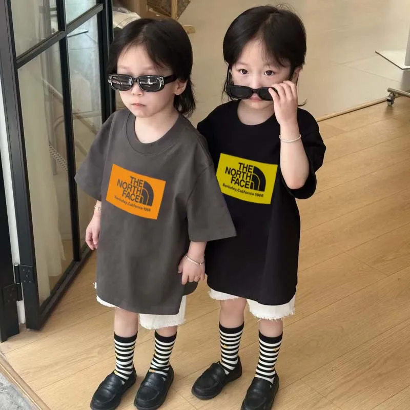 【90-160cm】リラックス感ある トレンド  カジュアル ユニセックス 半袖 Ｔシャツ