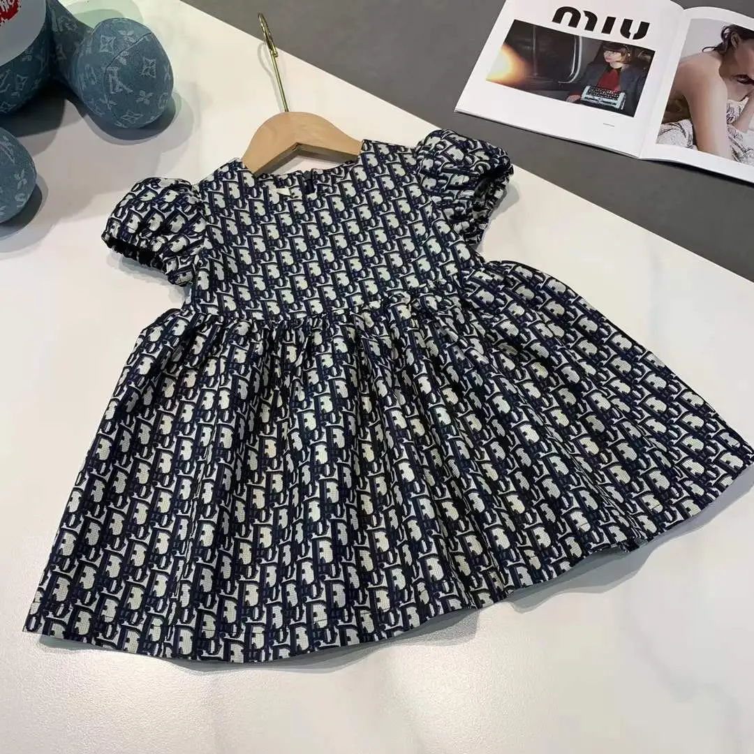 【90-130cm】おしゃれ度UP 好感度UP プリンセス シルエット 女の子 半袖 ワンピース