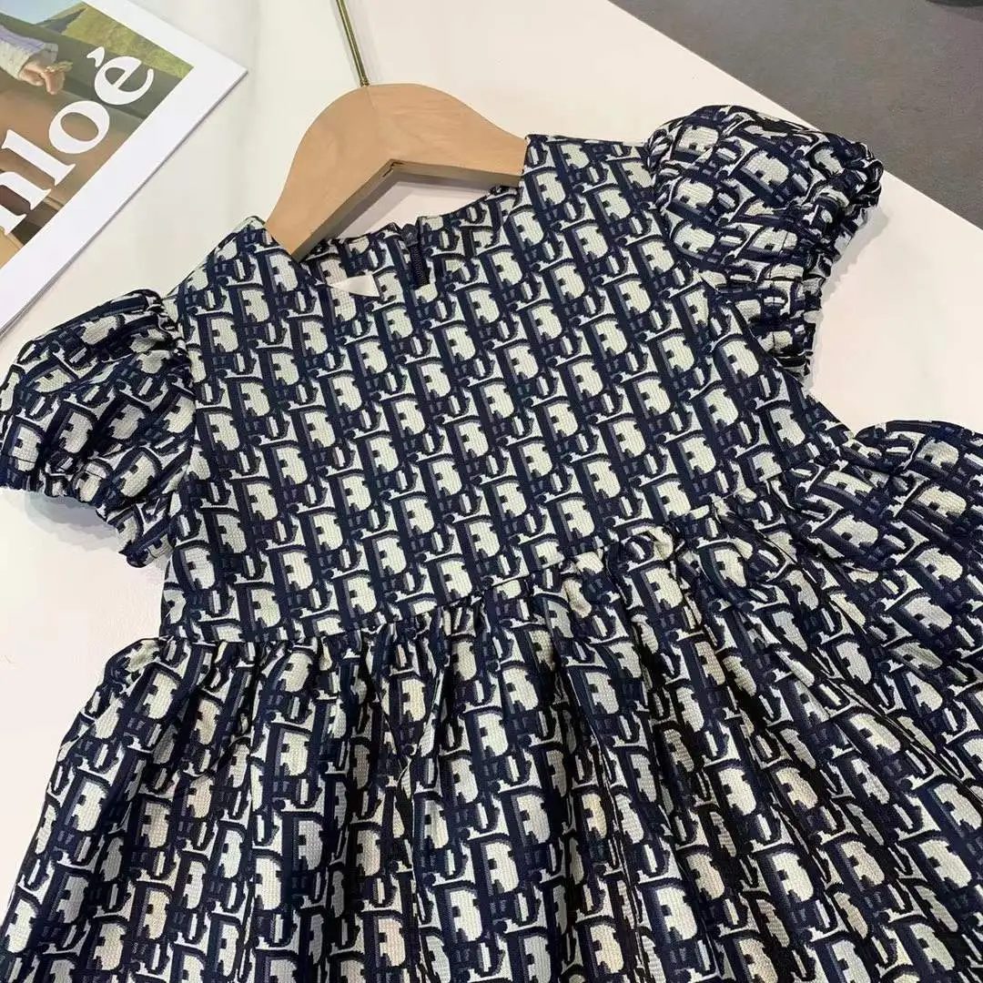 【90-130cm】おしゃれ度UP 好感度UP プリンセス シルエット 女の子 半袖 ワンピース