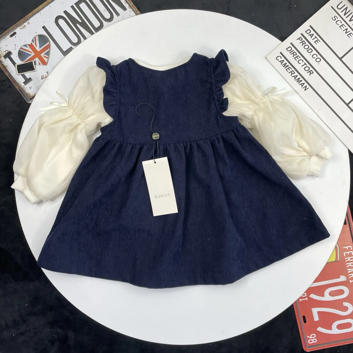 【90-140cm】おしゃれ感満点 好感度UP 可愛い プリンセス 女の子 長袖 ワンピース