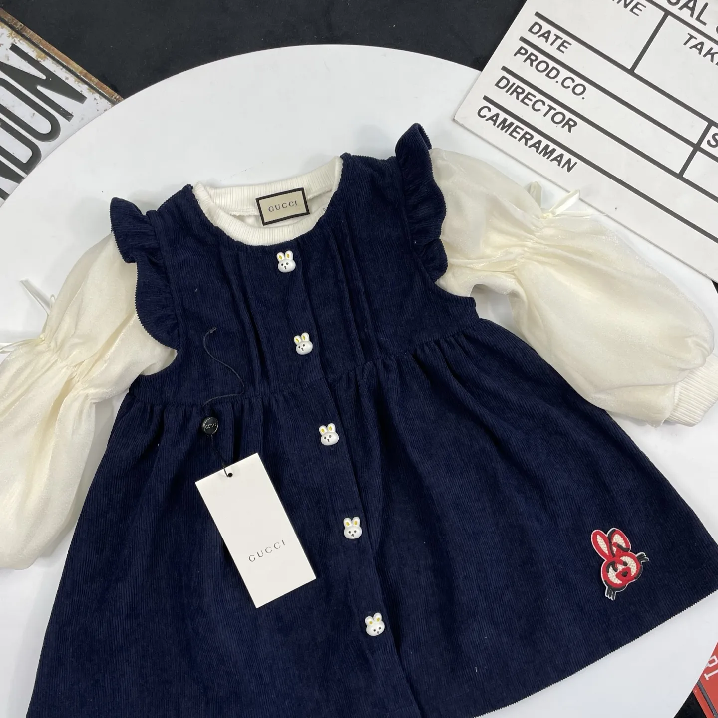 【90-140cm】おしゃれ感満点 好感度UP 可愛い プリンセス 女の子 長袖 ワンピース