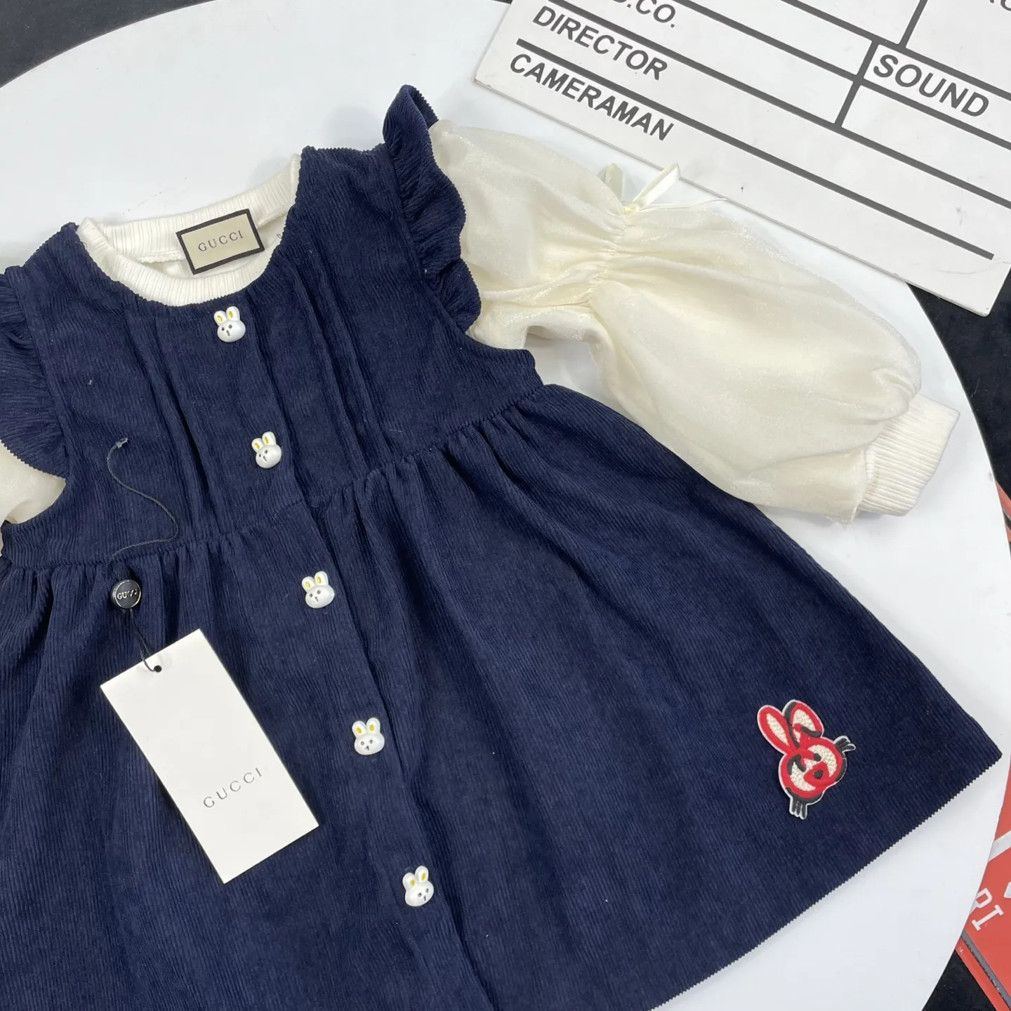 【90-140cm】おしゃれ感満点 好感度UP 可愛い プリンセス 女の子 長袖 ワンピース