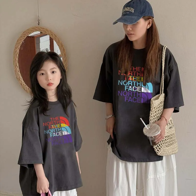 【90-160cm+親サイズ】夏にぴったり 大人気 ゆったり お出かけに 親子ペア 半袖 Ｔシャツ