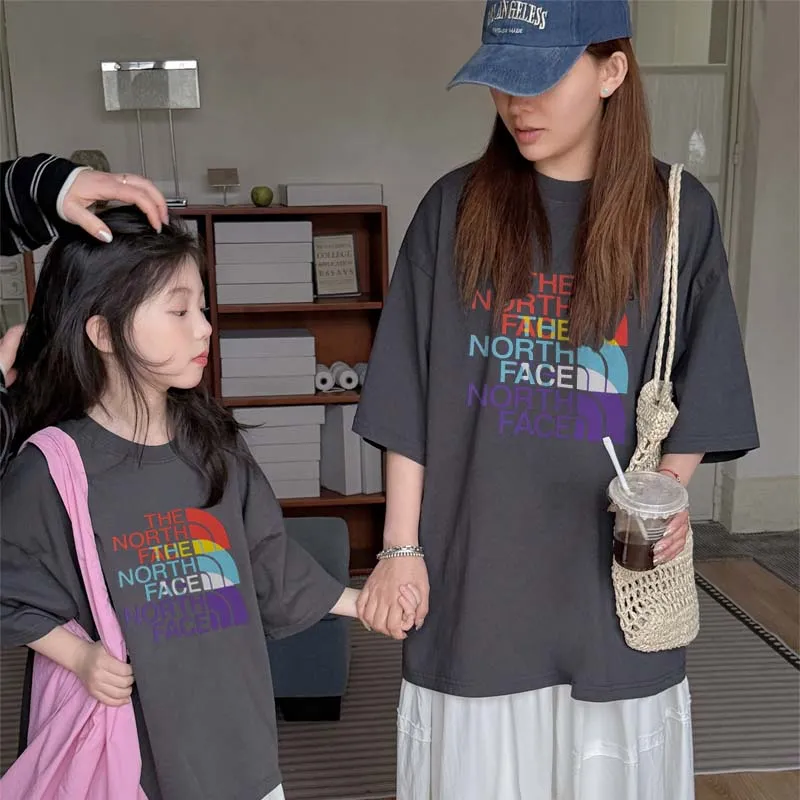 【90-160cm+親サイズ】夏にぴったり 大人気 ゆったり お出かけに 親子ペア 半袖 Ｔシャツ